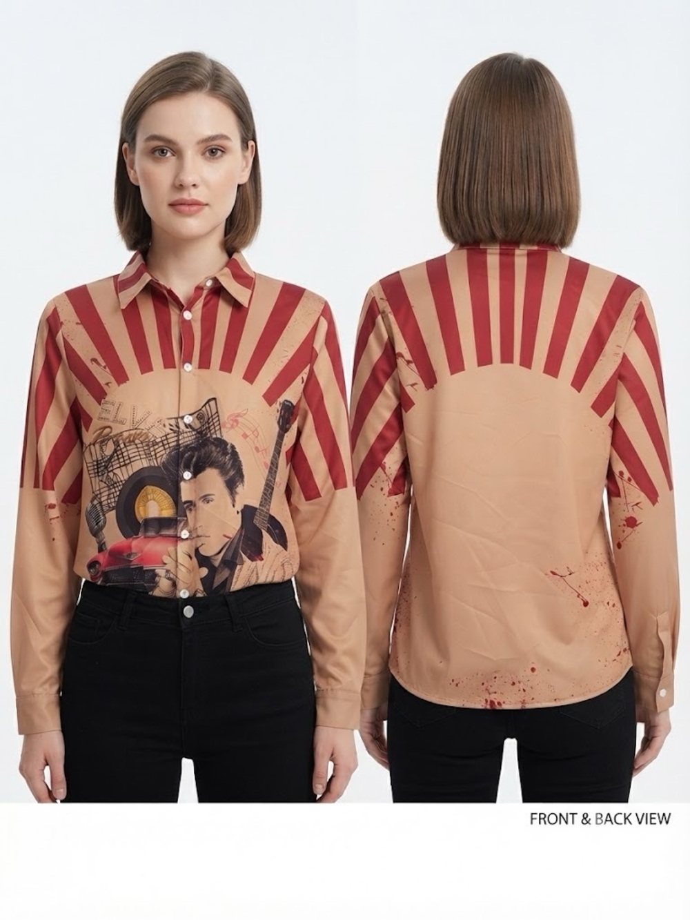 Retro Elvis Presley Graphic Shirt - Rock 'n' Roll Style